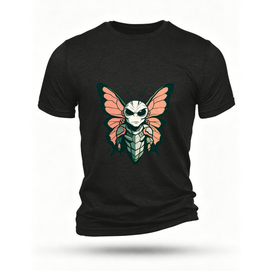 Black T-shirt, front print