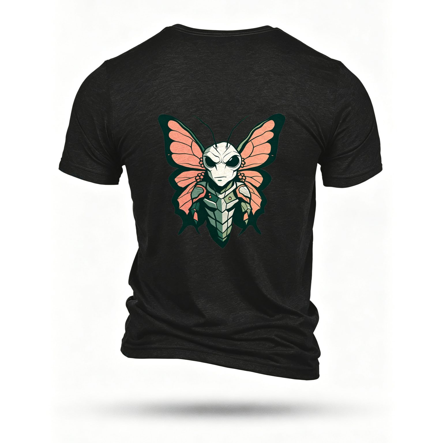 Black T-shirt, back print