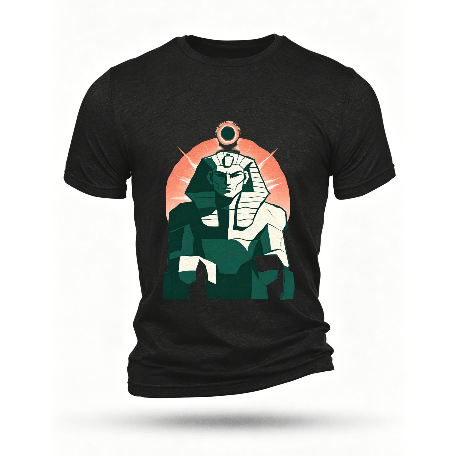 Black T-shirt, front print