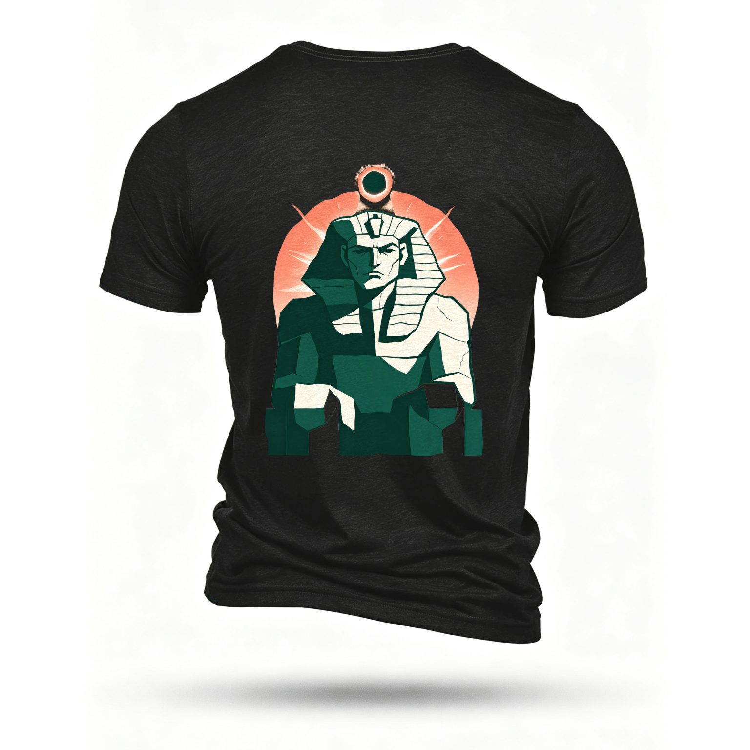 Black T-shirt, back print