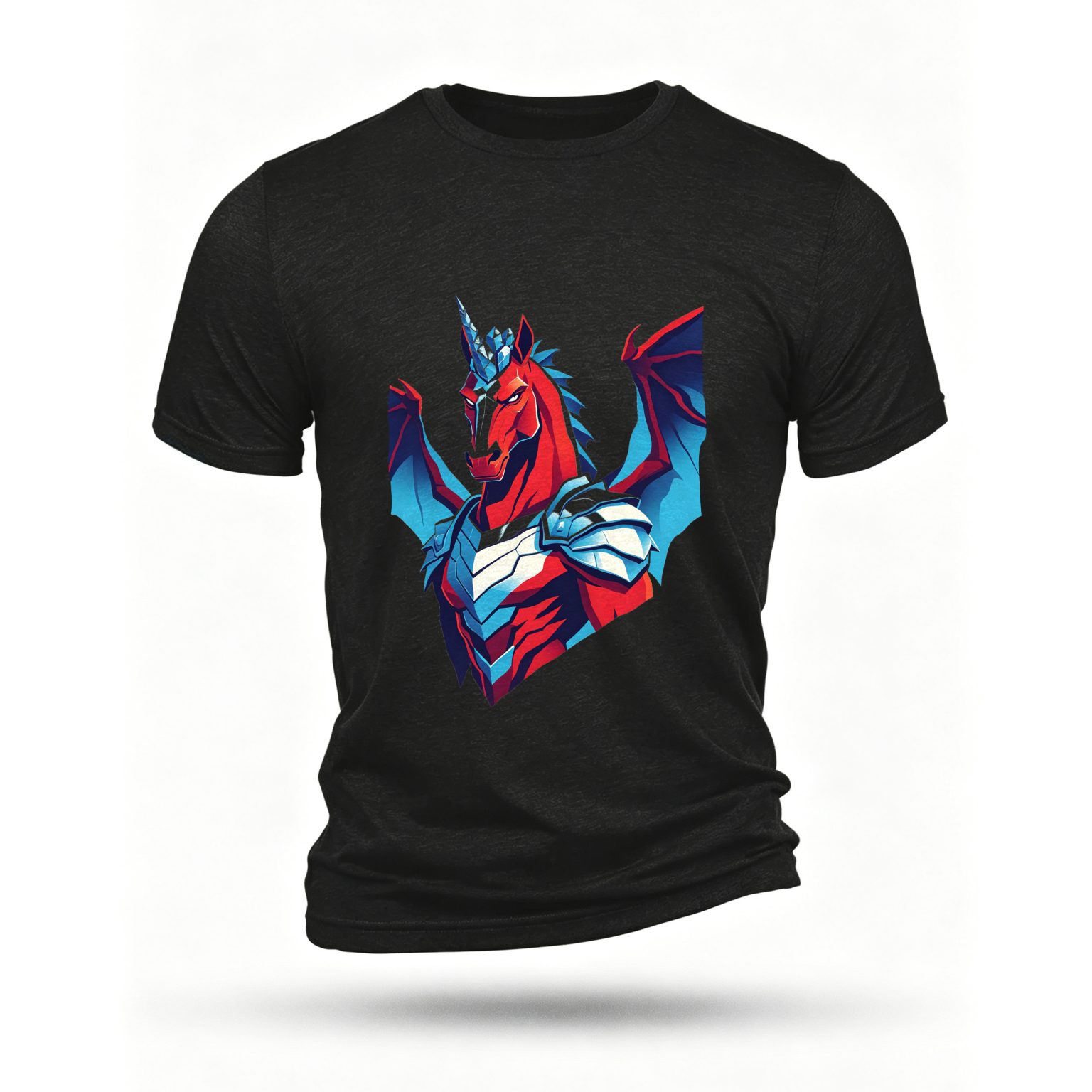 Black T-shirt, front print