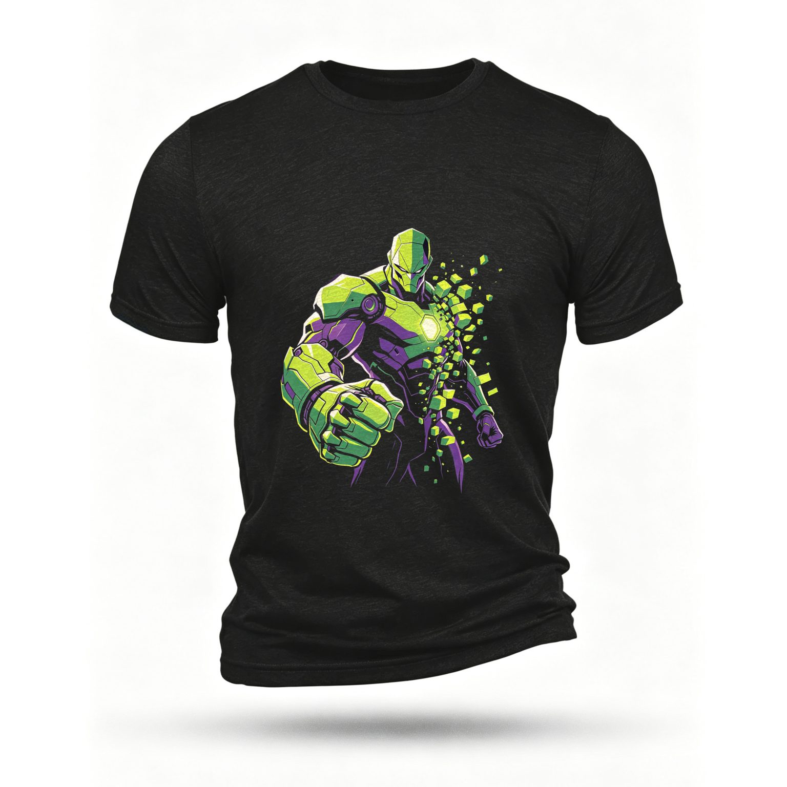 Black T-shirt, front print