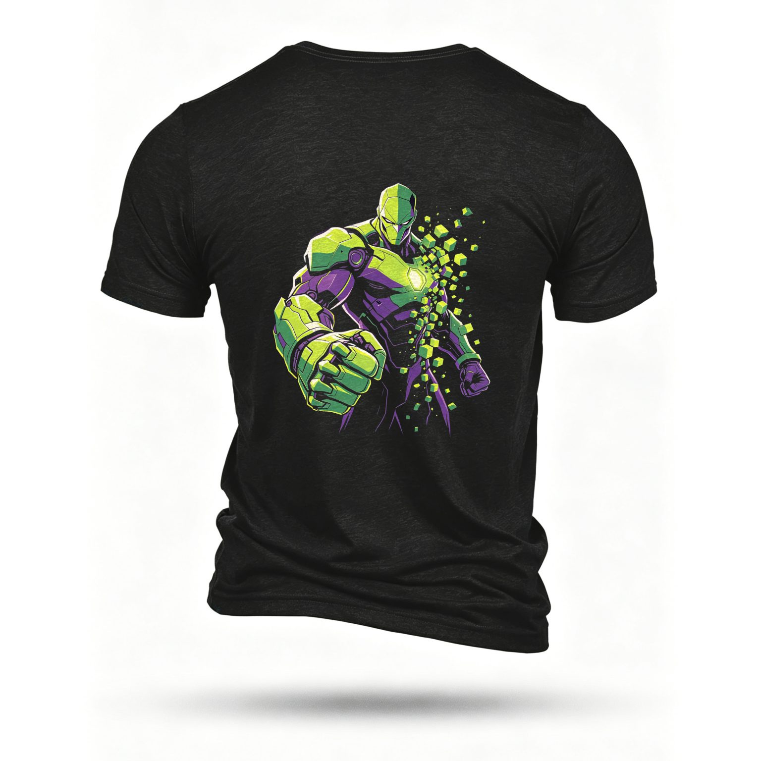 Black T-shirt, back print