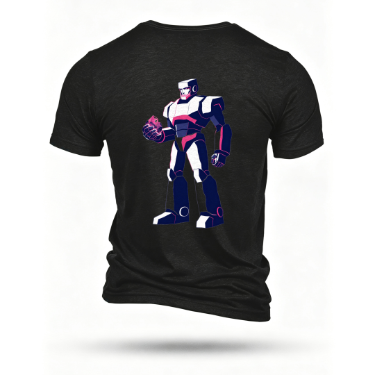 Black T-shirt, back print