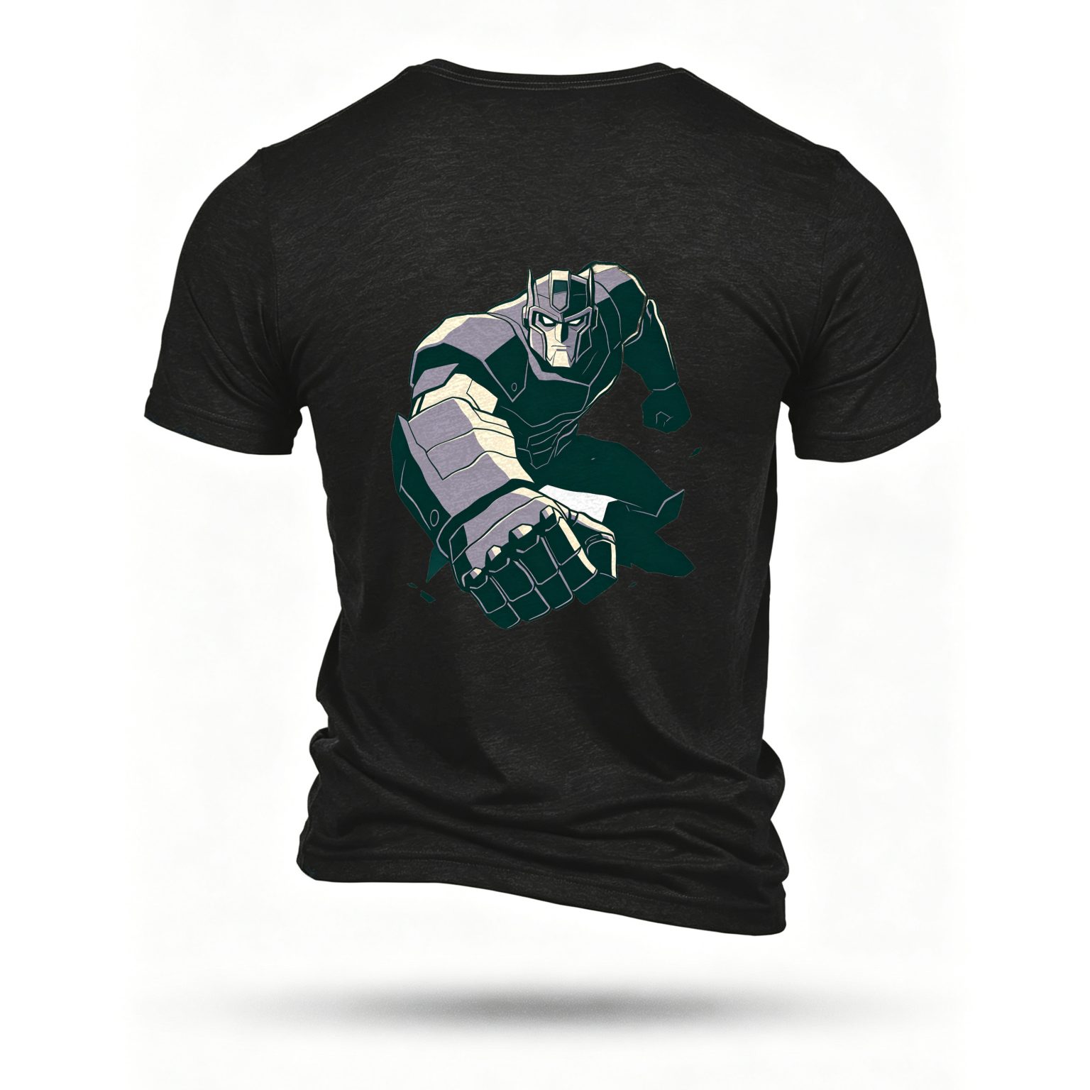 Black T-shirt, back print