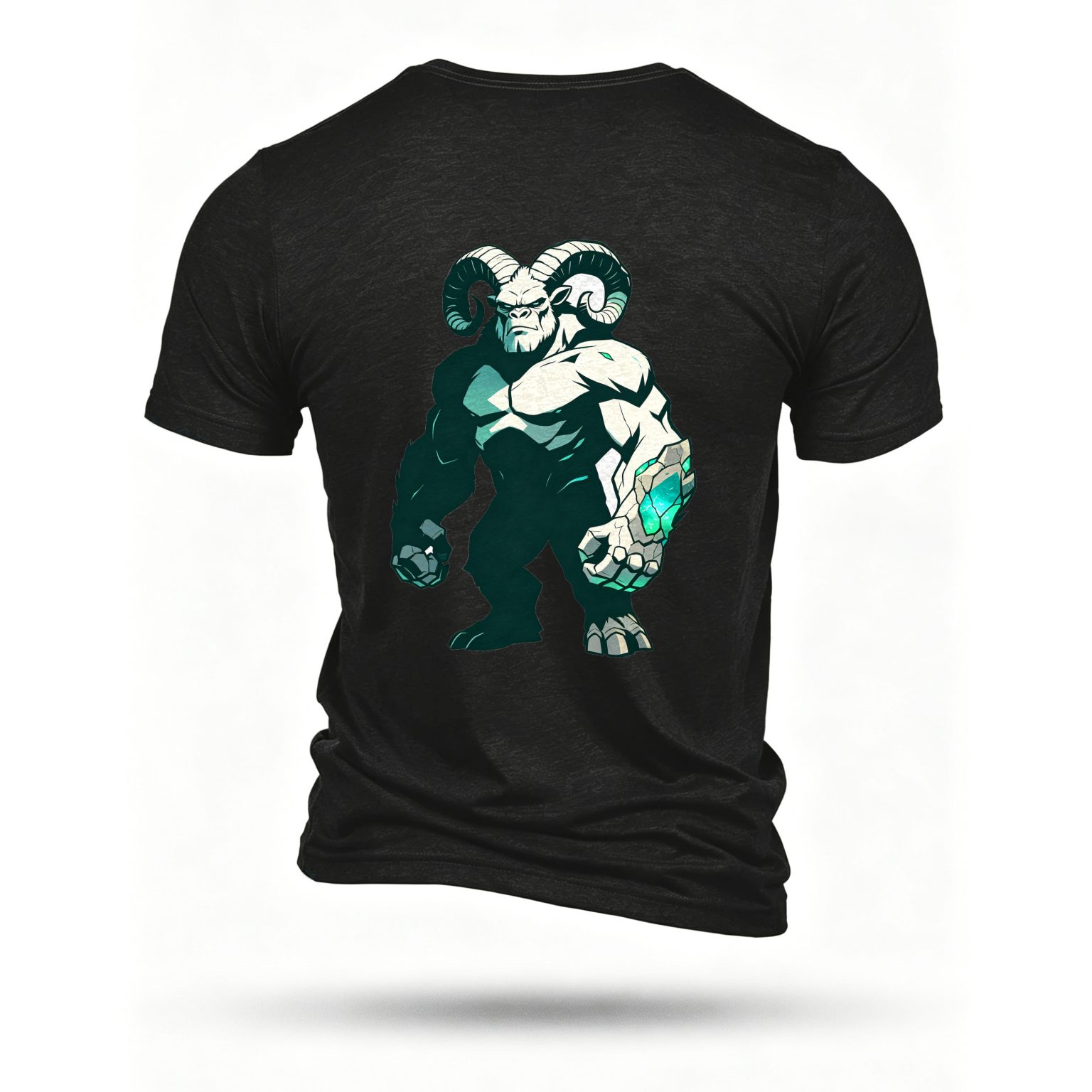 Black T-shirt, back print