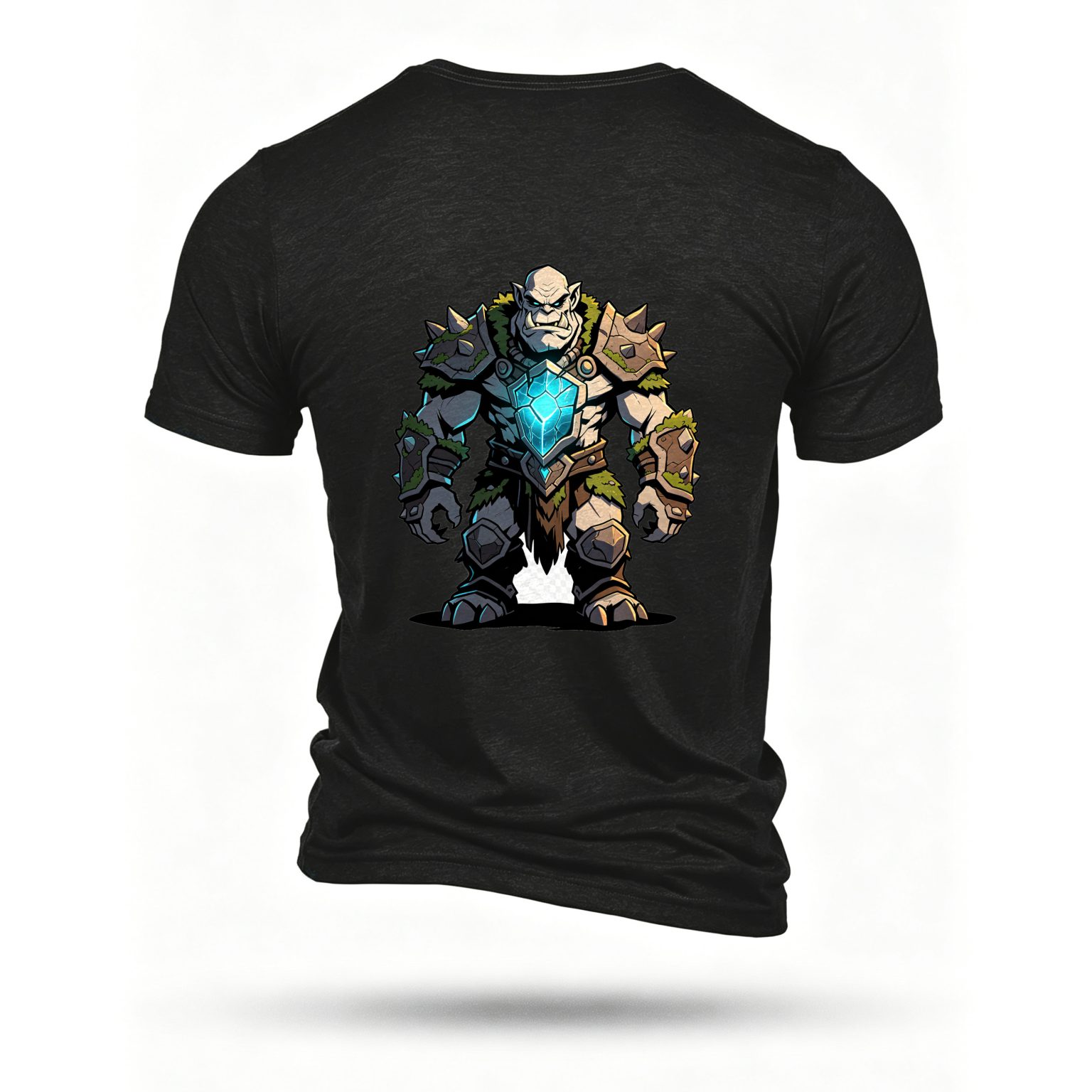 Black T-shirt, back print