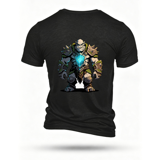 Black T-shirt, back print