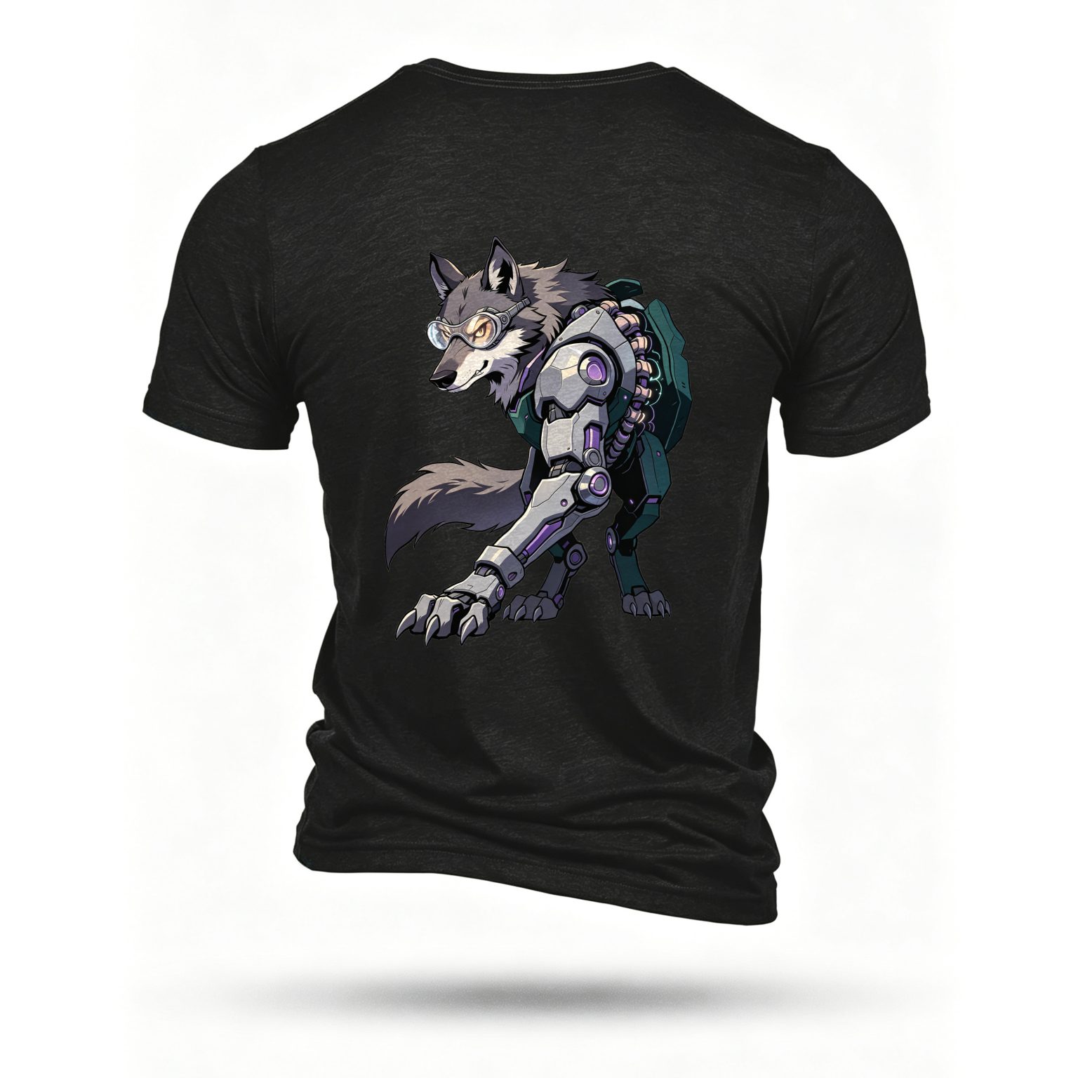 Black T-shirt, back print