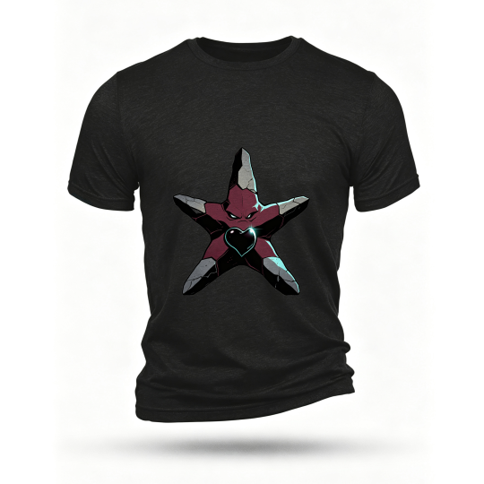 Black T-shirt, front print