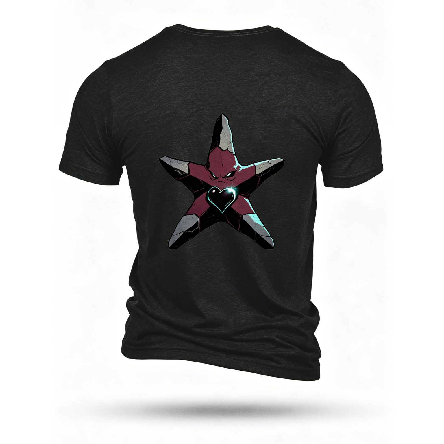 Black T-shirt, back print