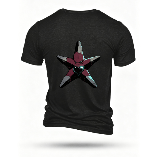 Black T-shirt, back print