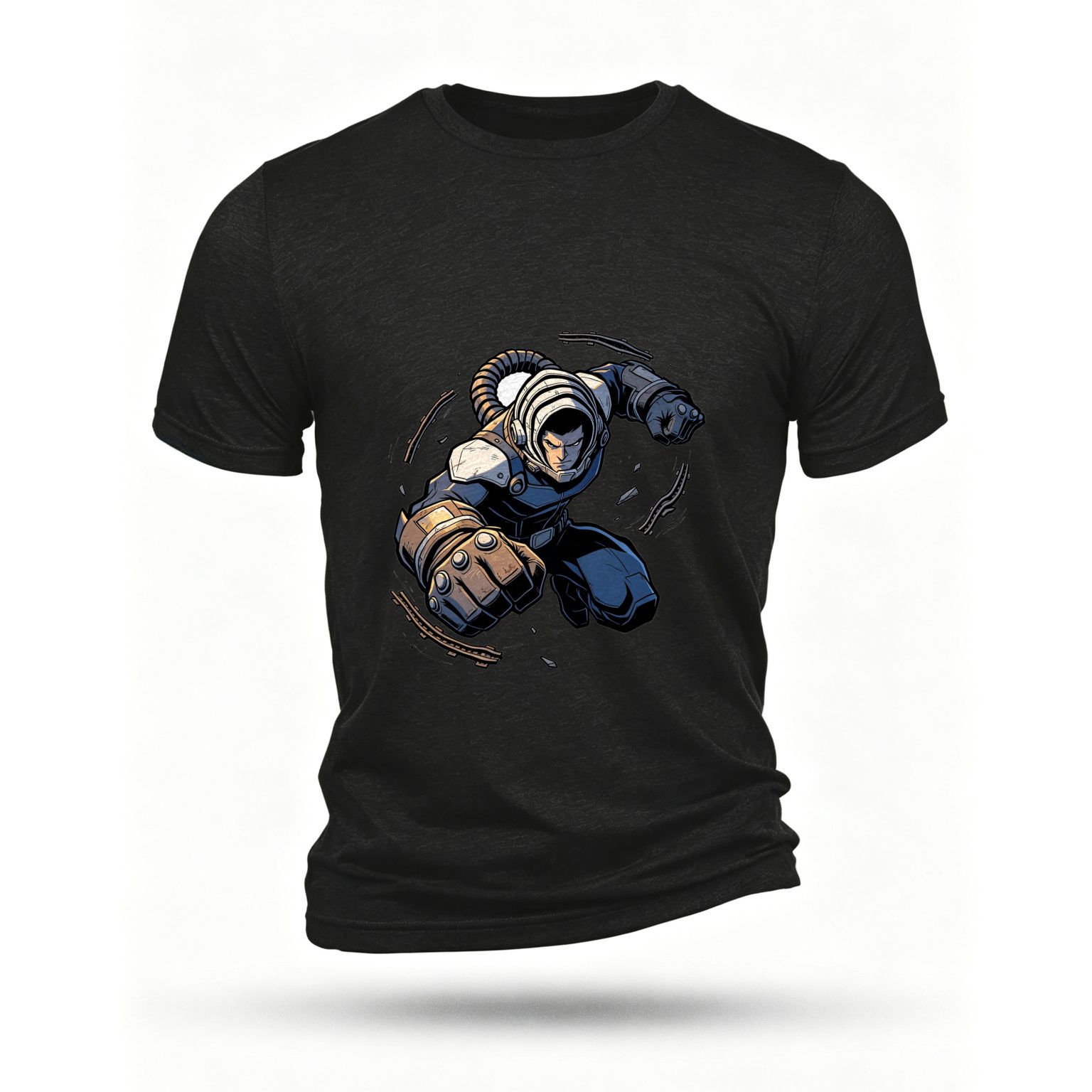 Black T-shirt, front print