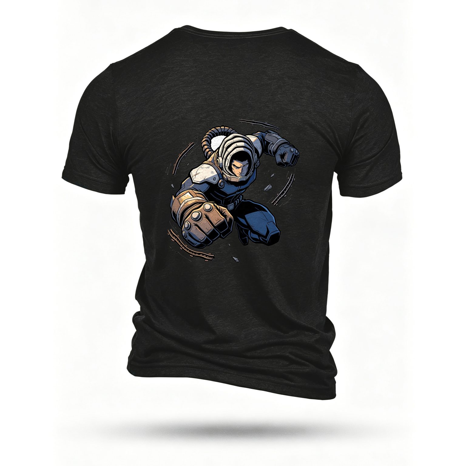 Black T-shirt, back print