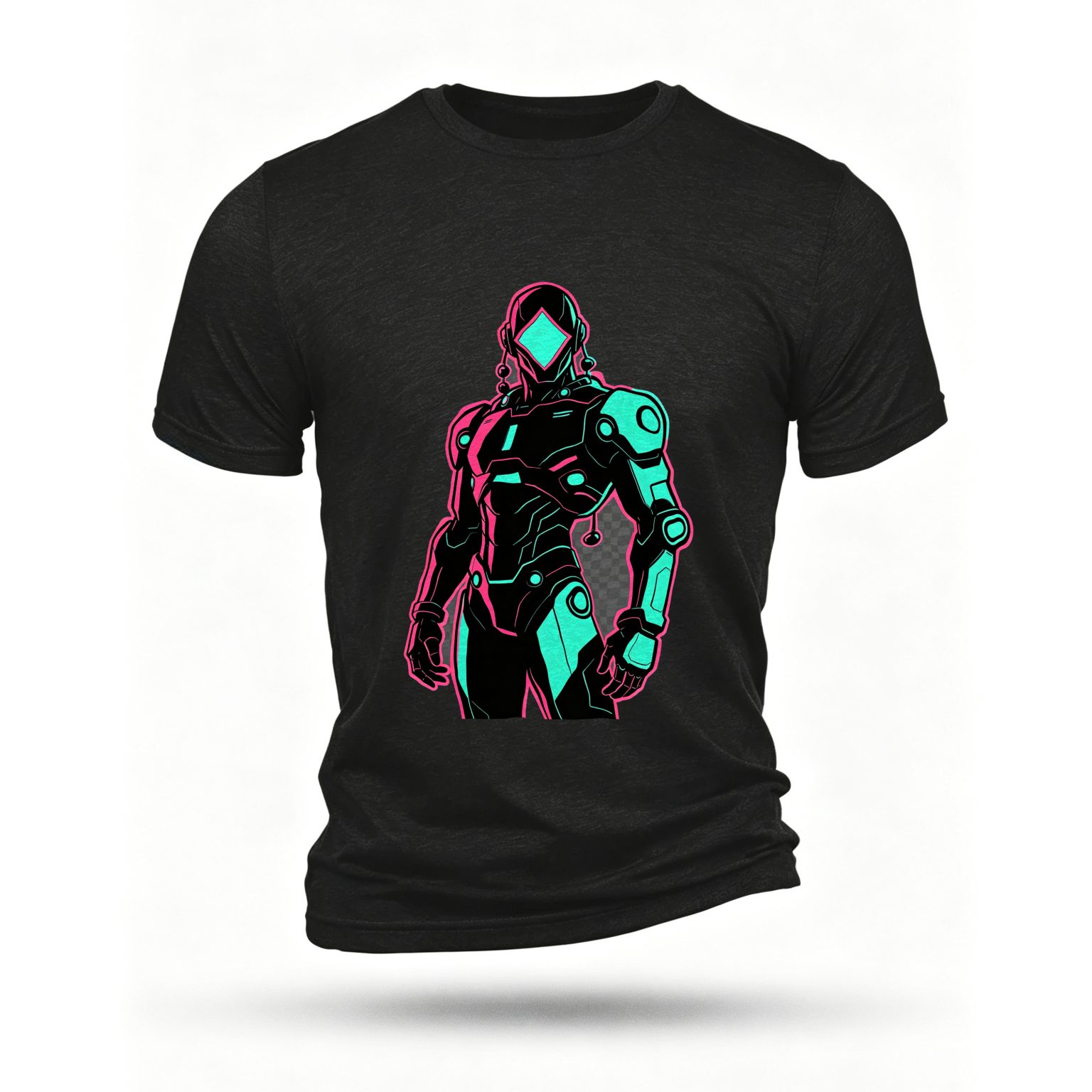 Black T-shirt, front print