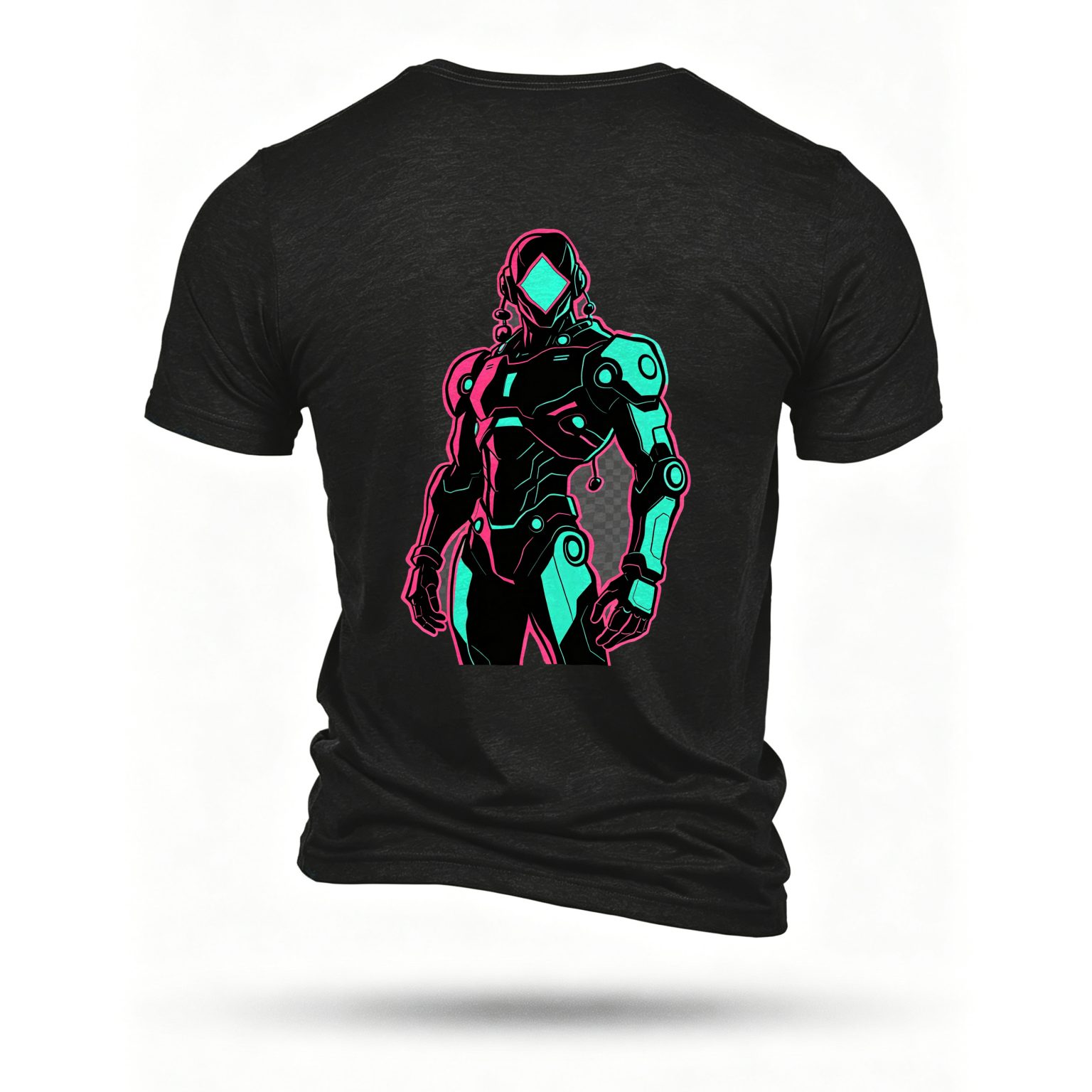 Black T-shirt, back print
