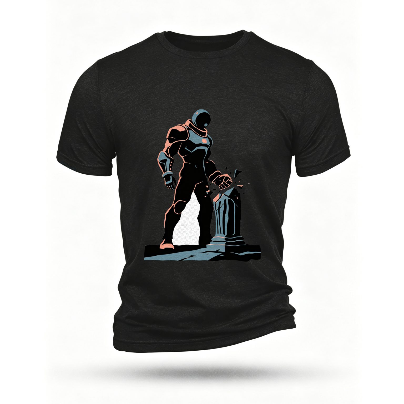 Black T-shirt, front print