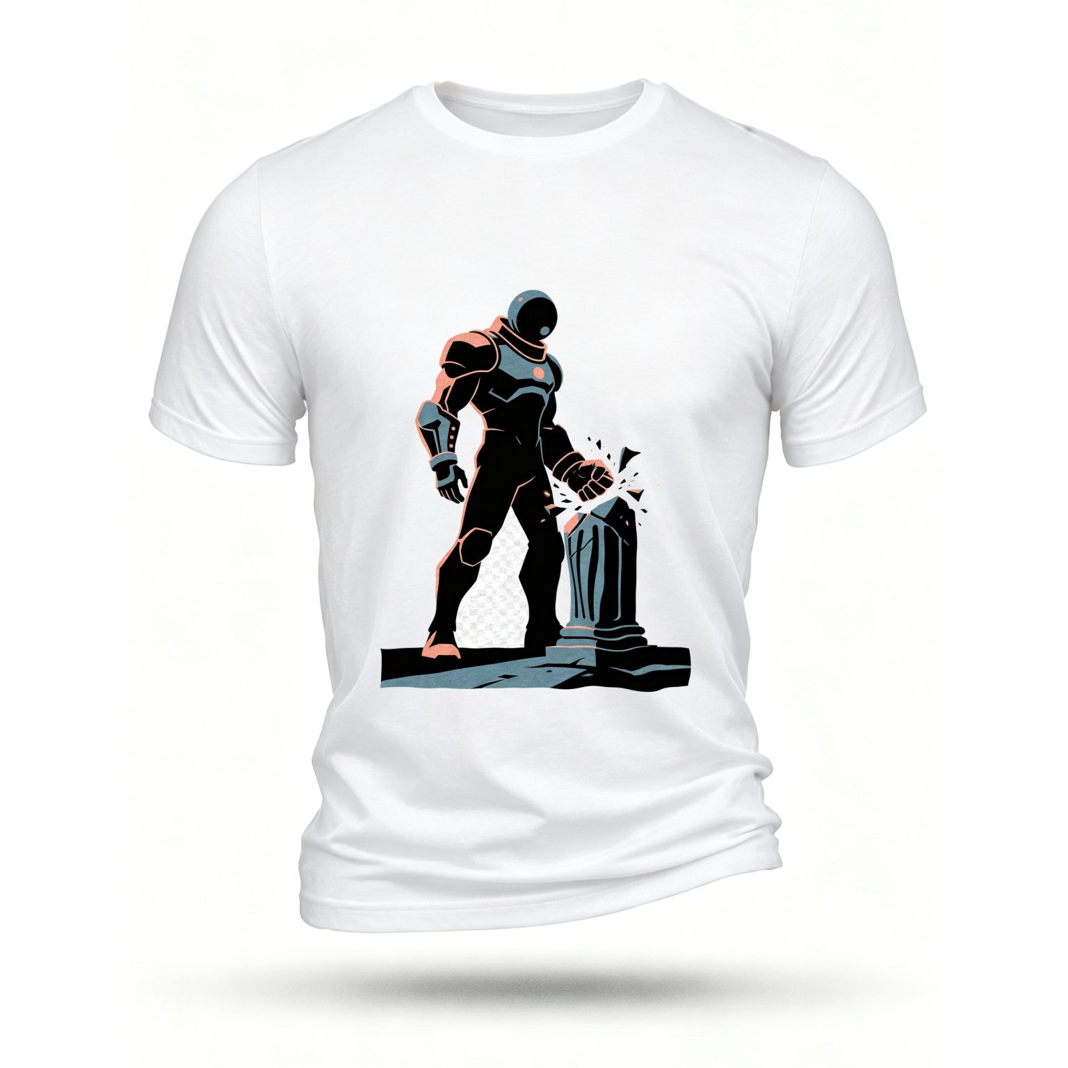 White T-shirt, front print