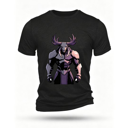 Black T-shirt, front print