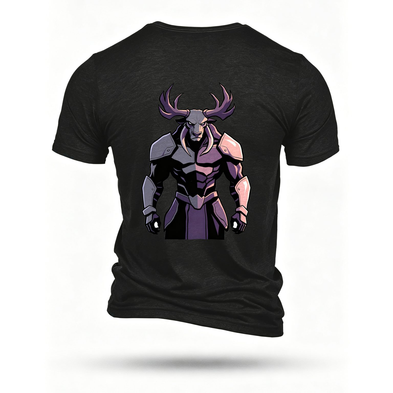 Black T-shirt, back print