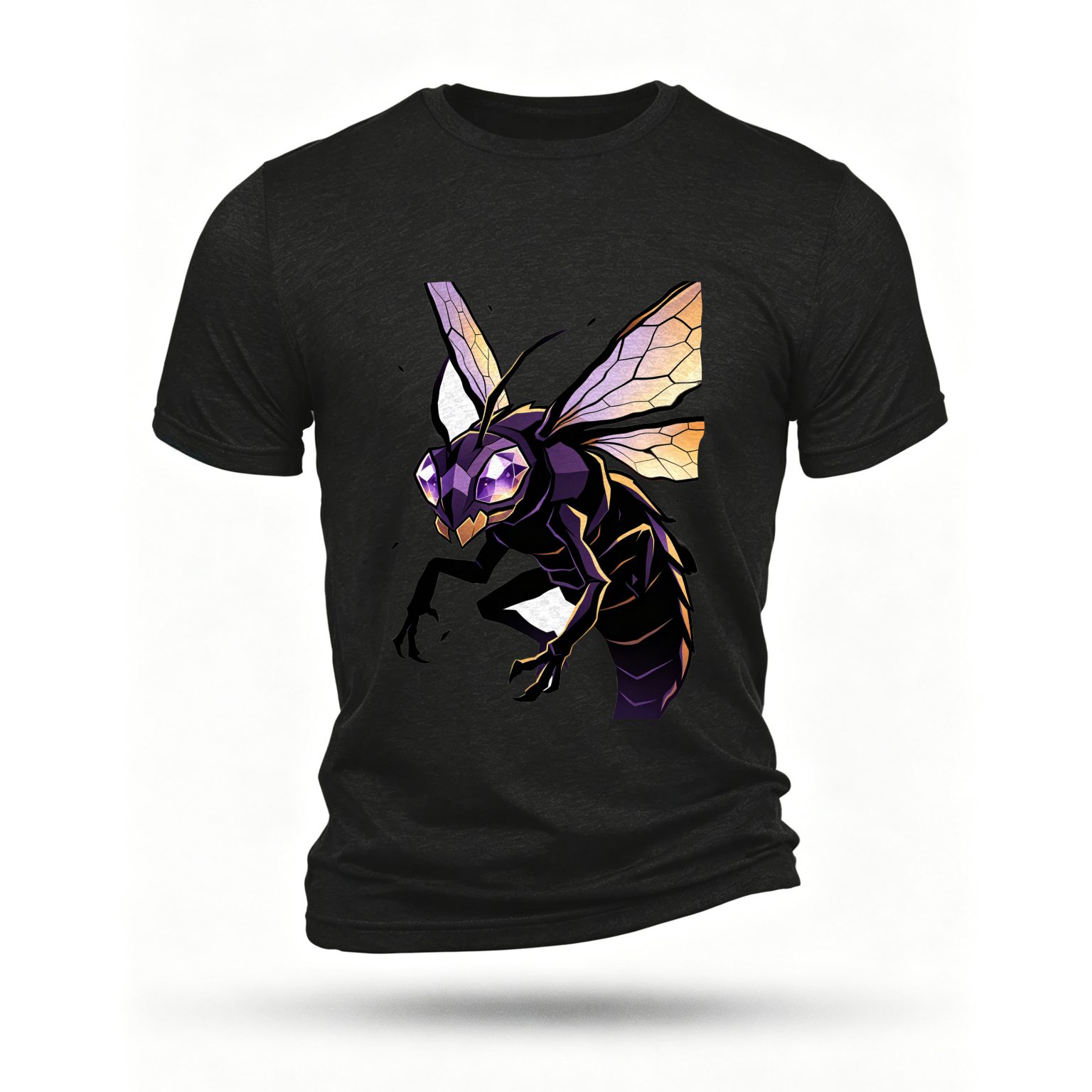 Black T-shirt, front print