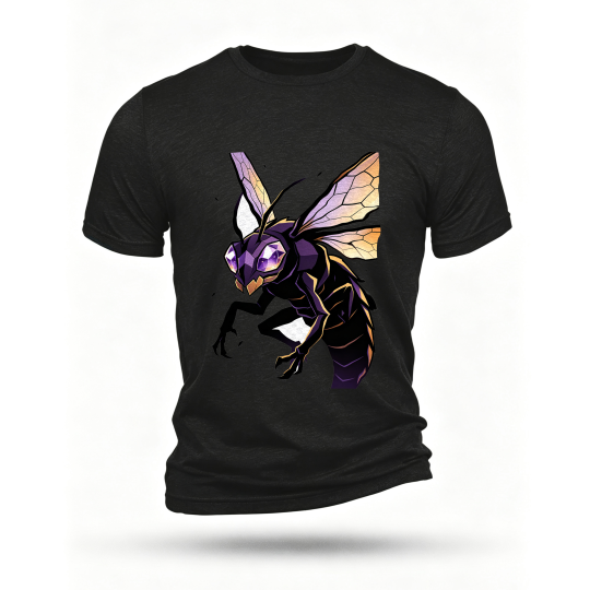 Black T-shirt, front print
