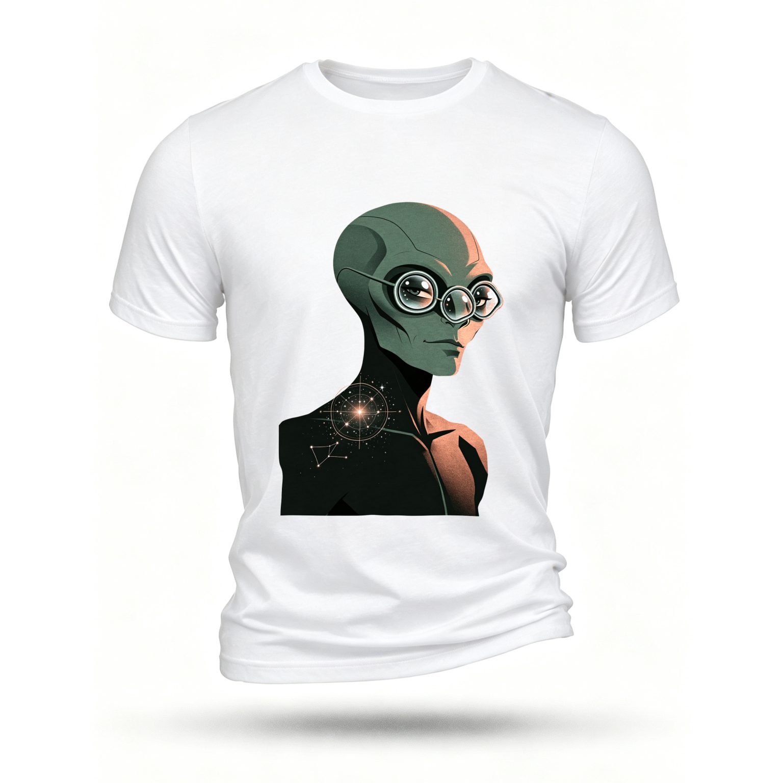 White T-shirt, front print