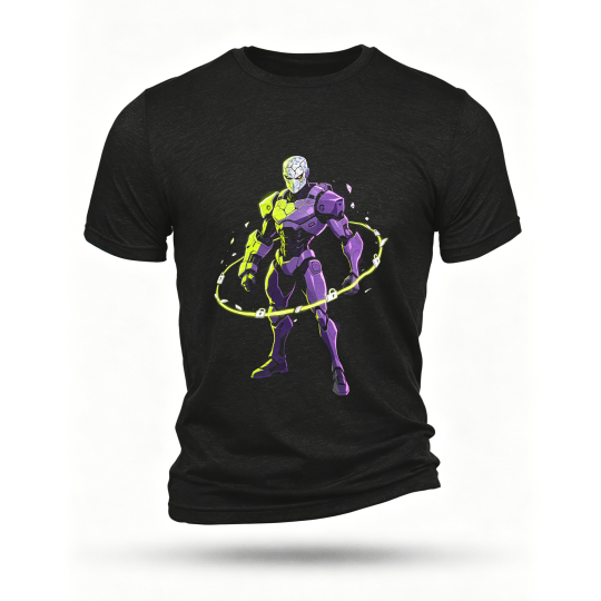Black T-shirt, front print