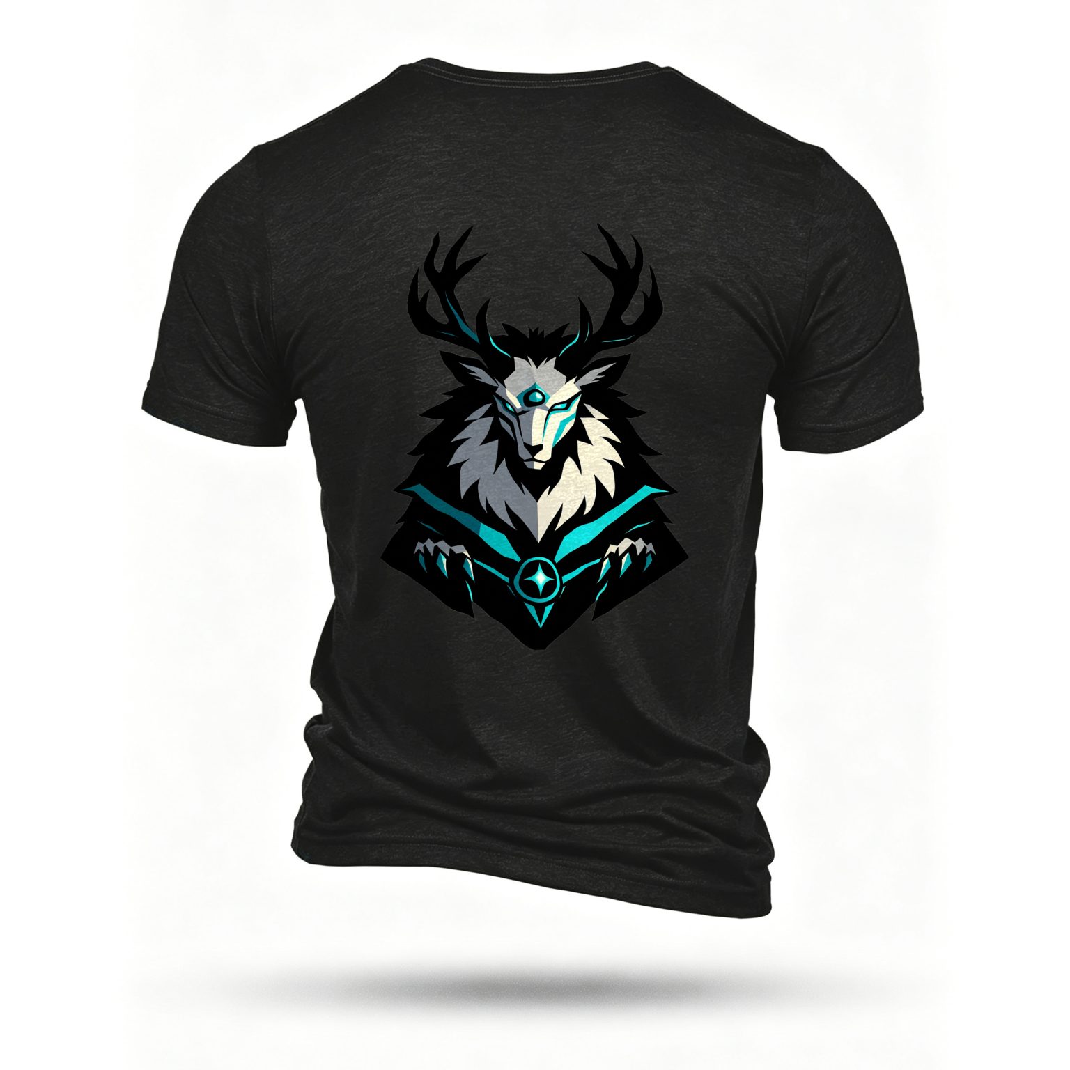 Black T-shirt, back print
