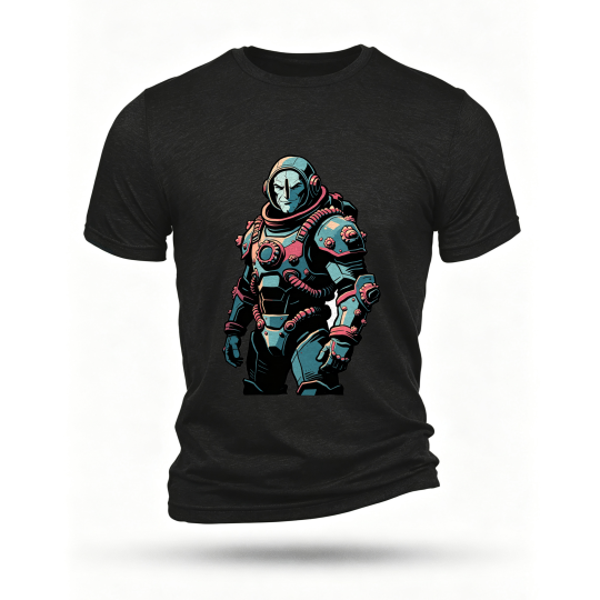 Black T-shirt, front print