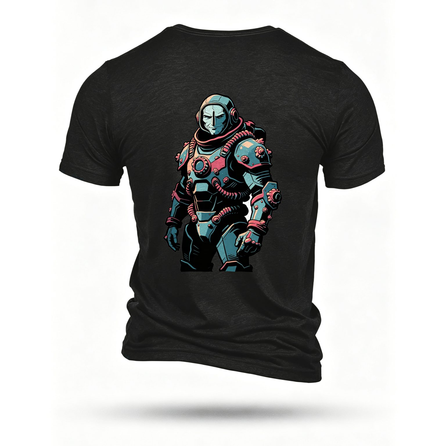 Black T-shirt, back print