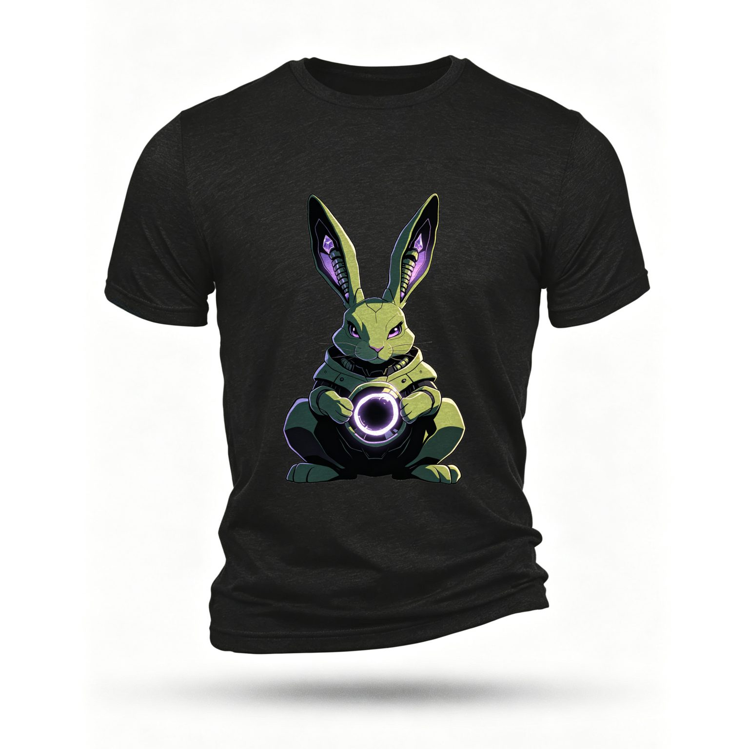 Black T-shirt, front print