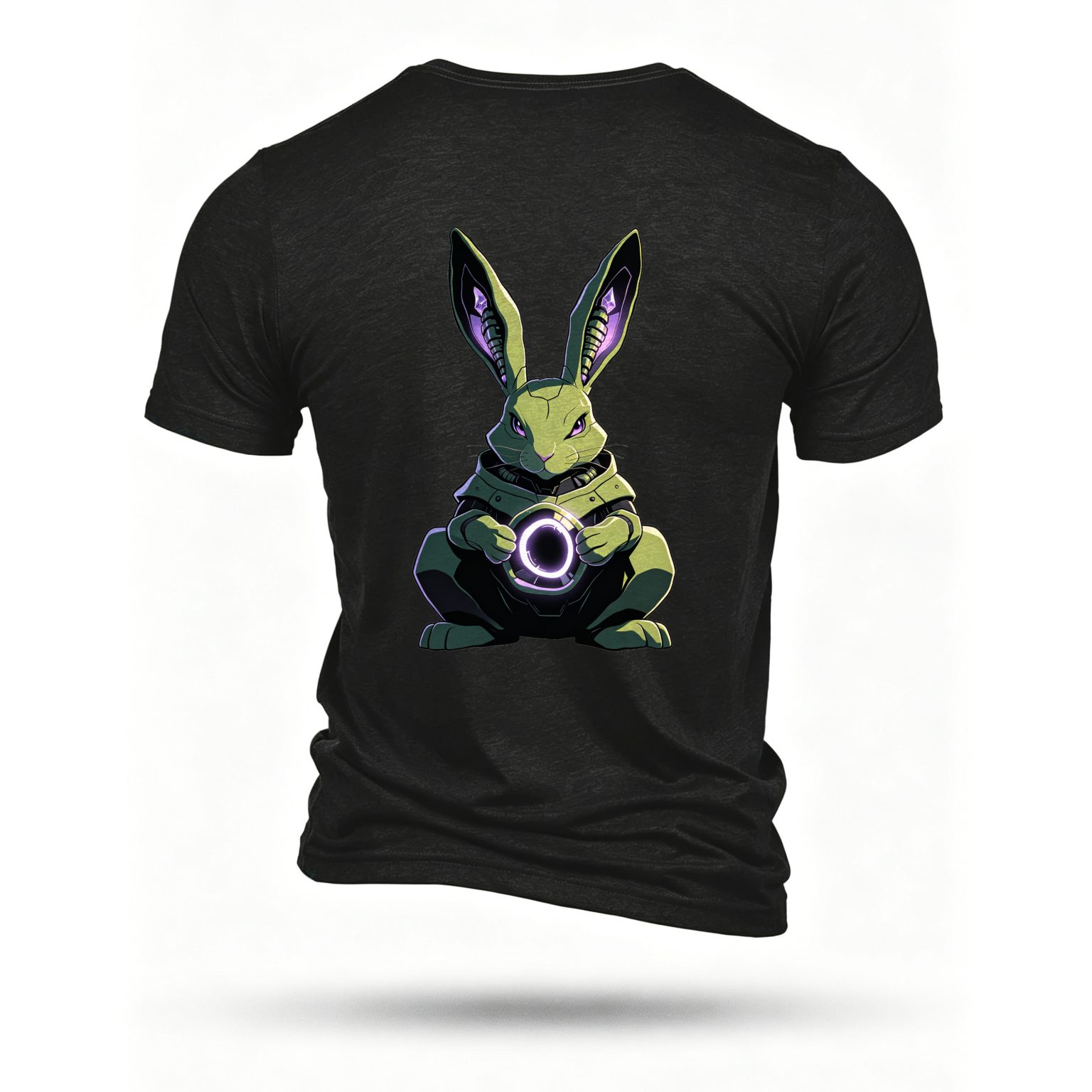Black T-shirt, back print