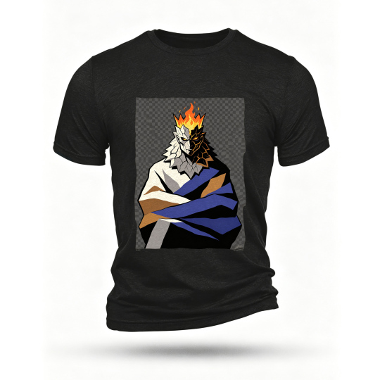 Black T-shirt, front print