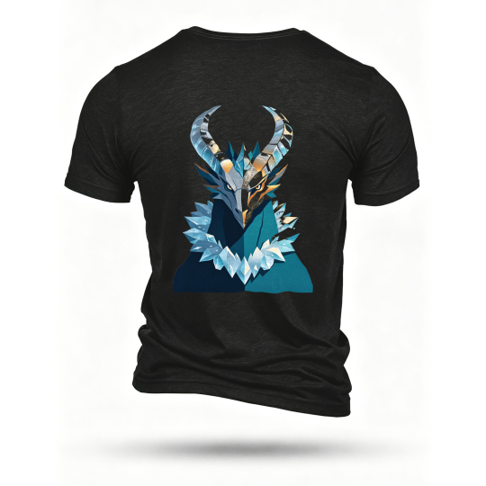 Black T-shirt, back print