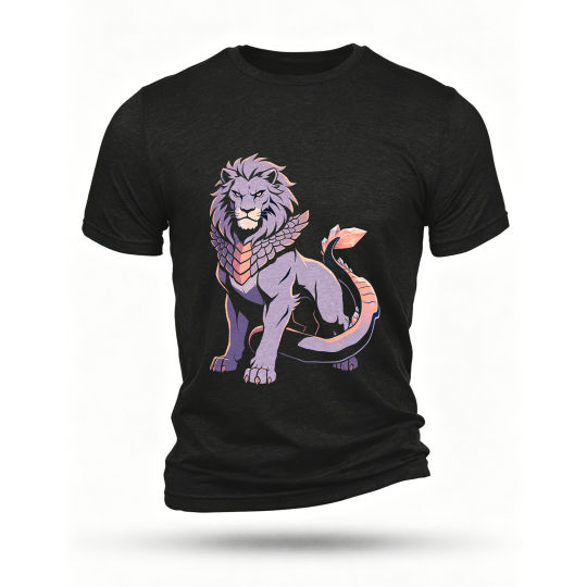 Black T-shirt, front print
