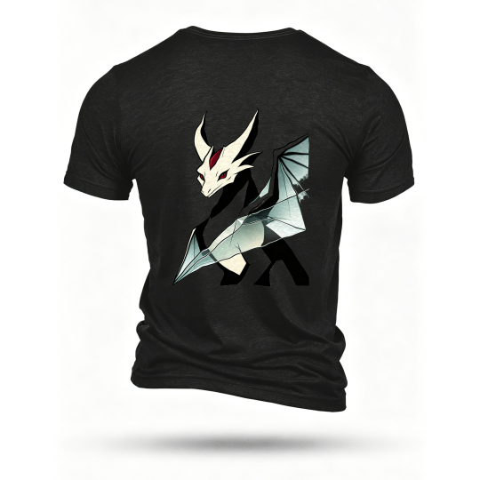 Black T-shirt, back print