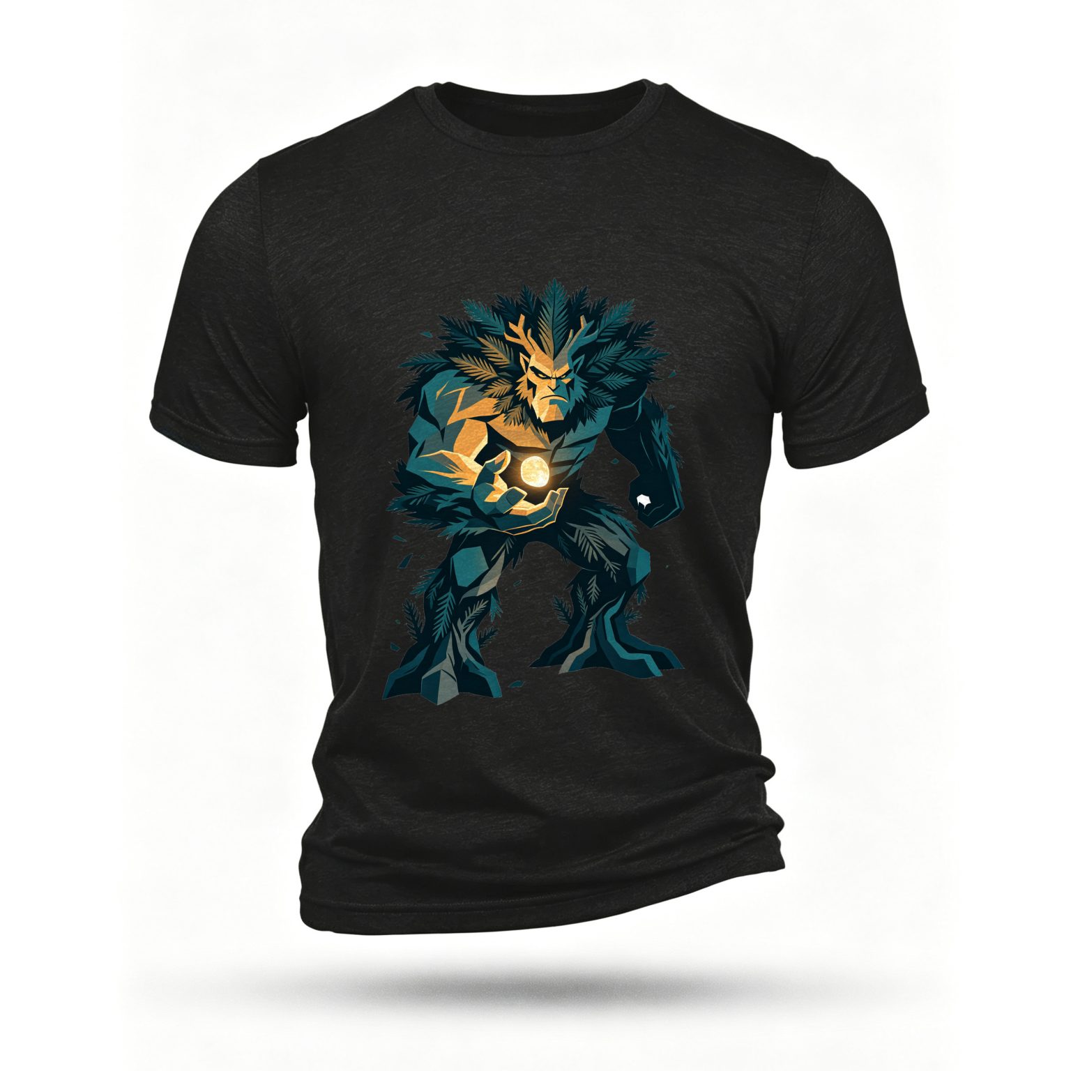Black T-shirt, front print
