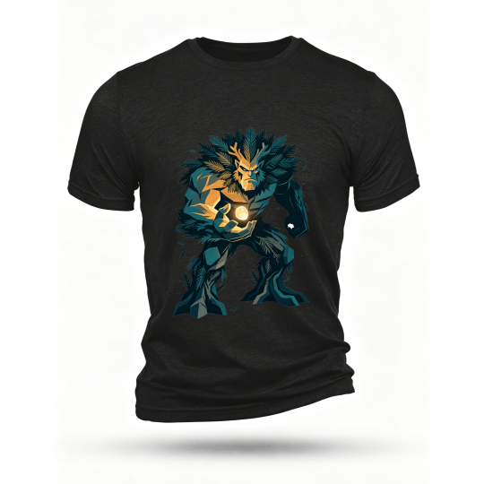 Black T-shirt, front print