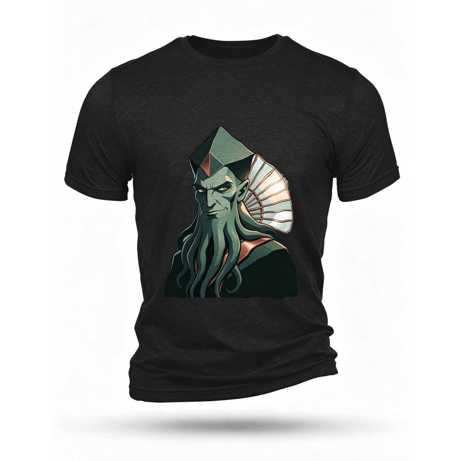 Black T-shirt, front print
