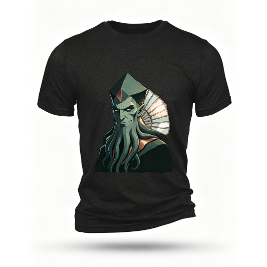 Black T-shirt, front print