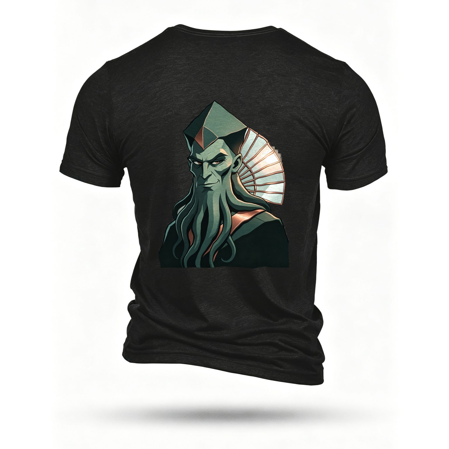 Black T-shirt, back print