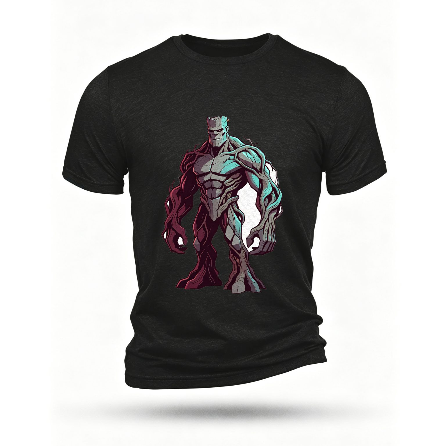 Black T-shirt, front print