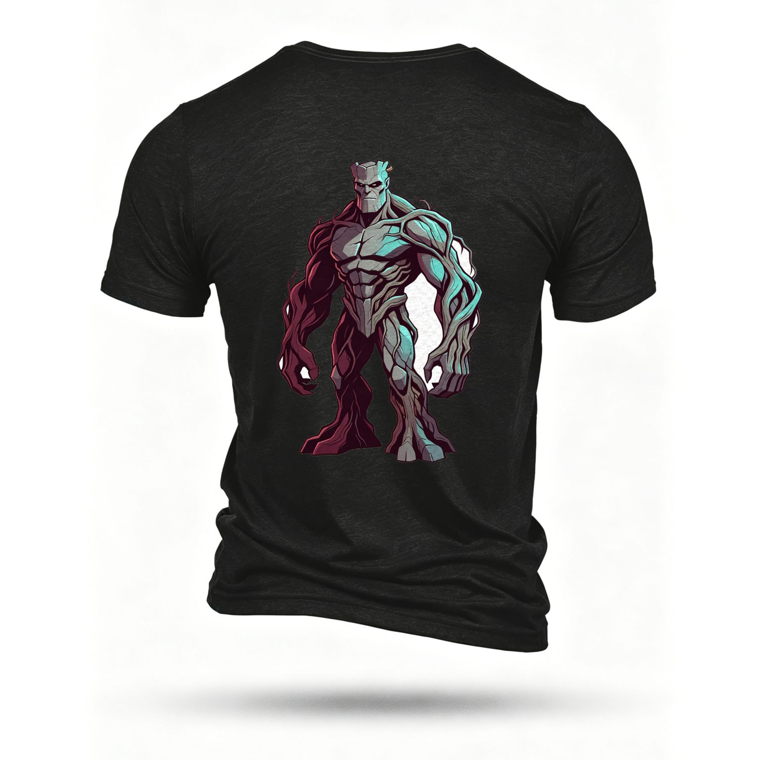 Black T-shirt, back print