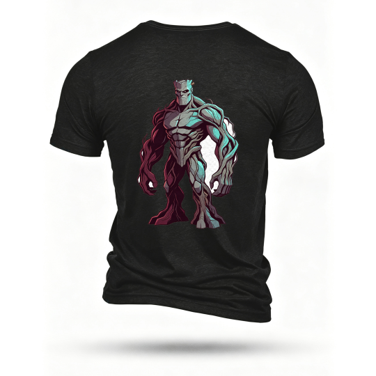 Black T-shirt, back print