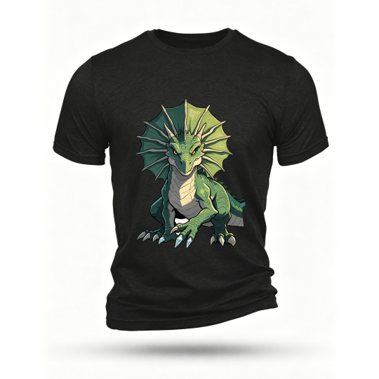 Black T-shirt, front print
