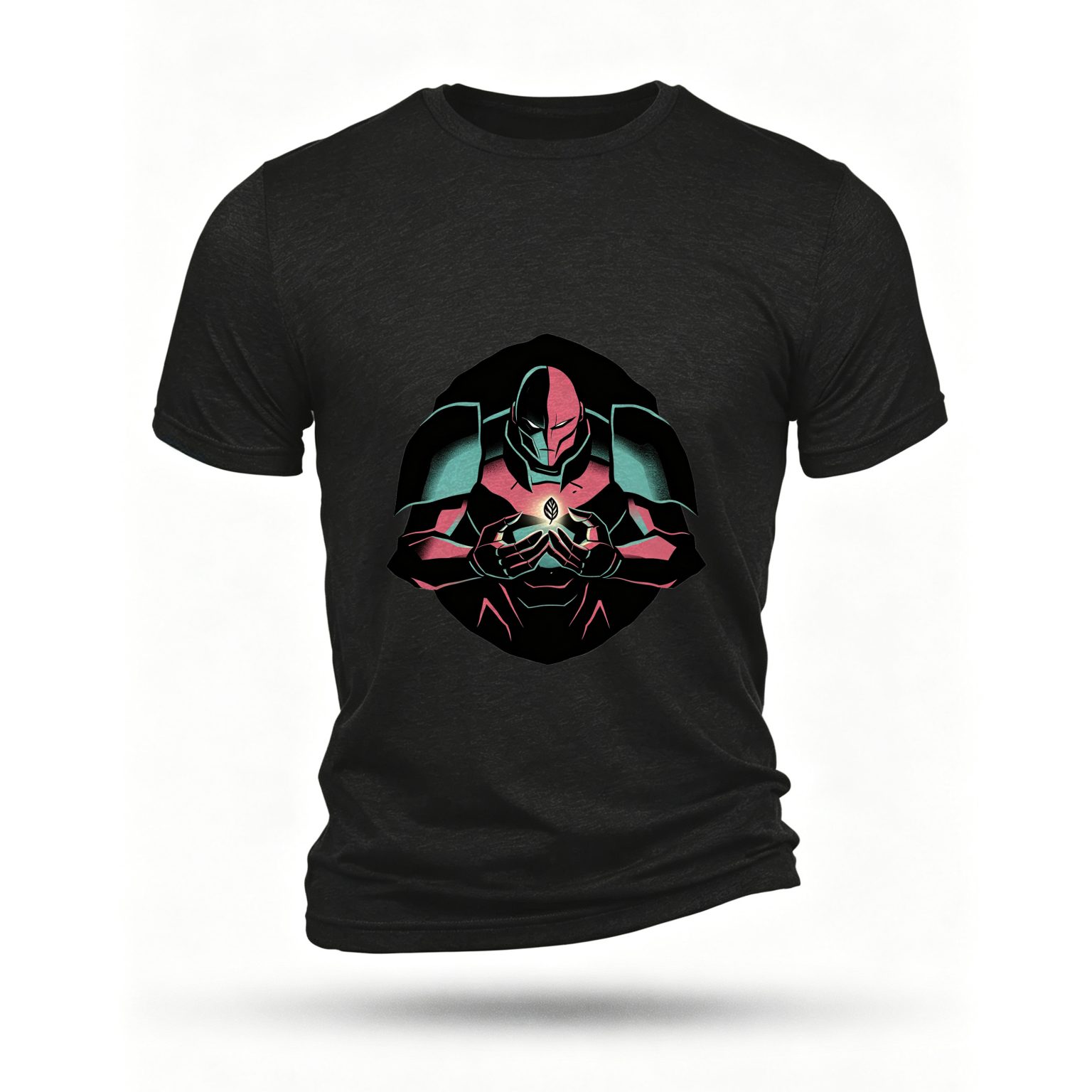 Black T-shirt, front print
