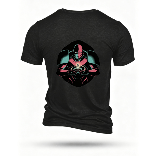 Black T-shirt, back print