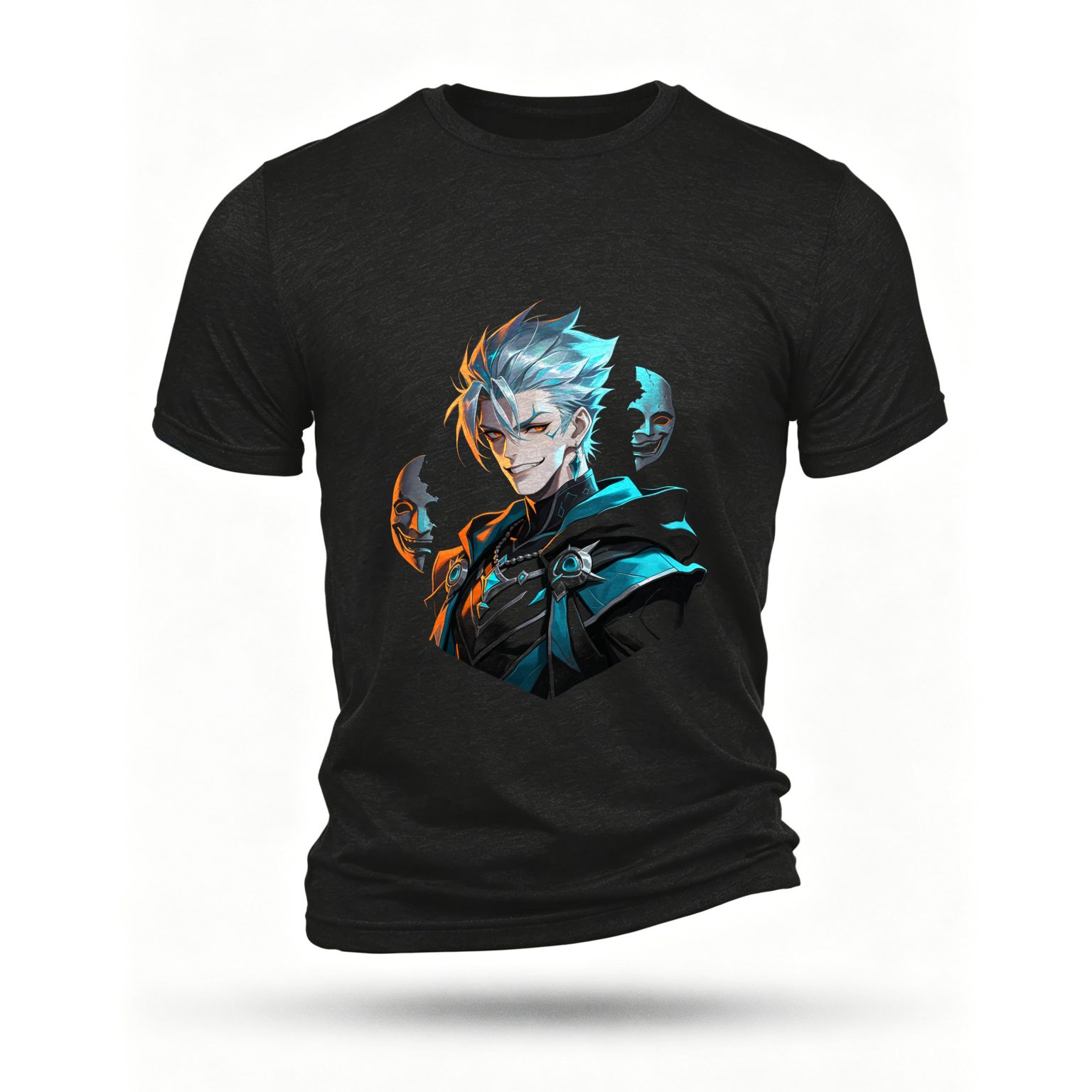 Black T-shirt, front print