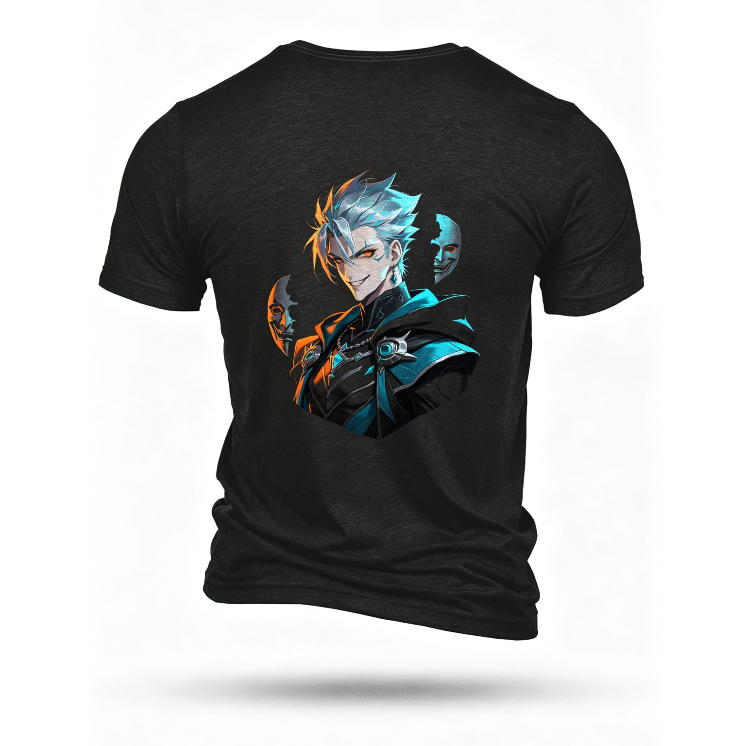 Black T-shirt, back print